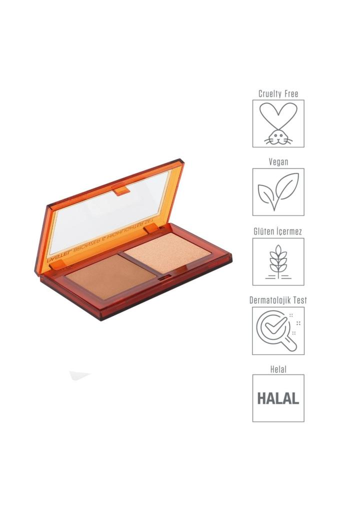 Pastel Bronzer&highlighter Set Sun Kissed - Bronzlaştırıcı Ve Aydınlatıcı 01 Natural Bronze & Soft Glow
