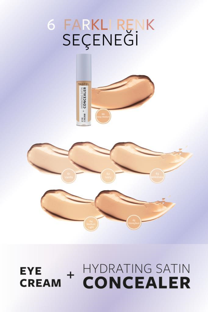 Pastel Eye Cream + Hydrating Satın Concealer 66 Deep Medium