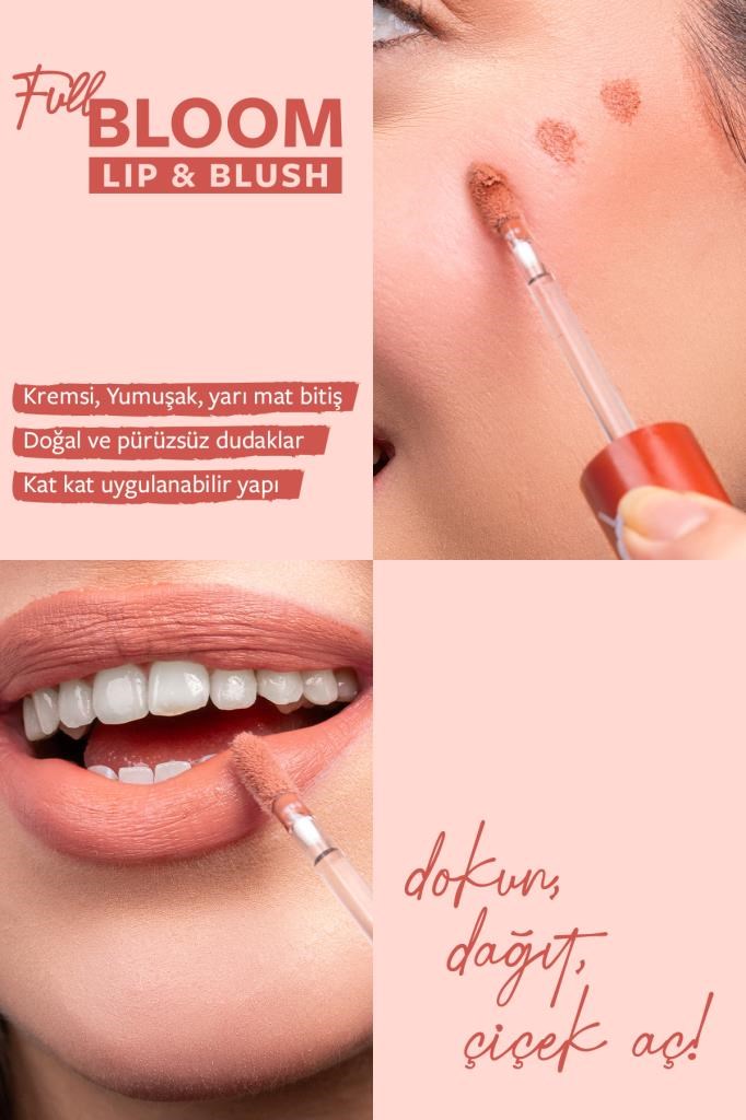 Pastel Full Bloom Lip & Blush No: 72 Groovy Dudak ve Yanak Renklendirici
