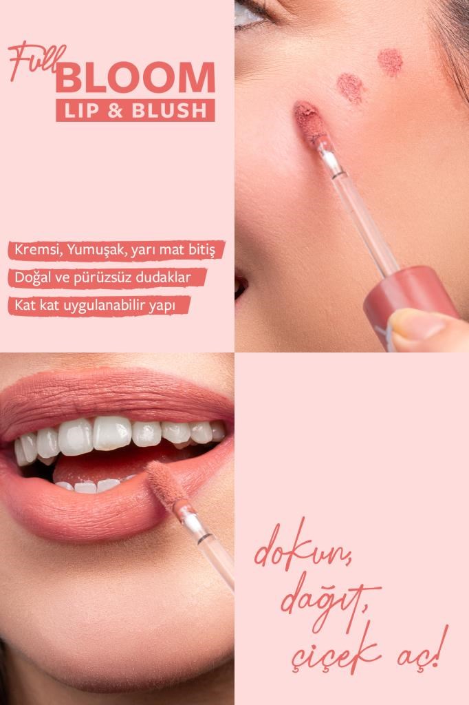 Pastel Full Bloom Lip & Blush No: 73 Bellini Dudak ve Yanak Renklendirici