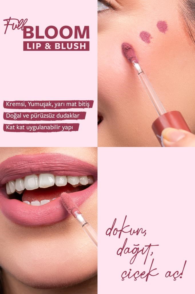 Pastel Full Bloom Lip & Blush No: 76 Flora Dudak Ve Yanak Renklendirici