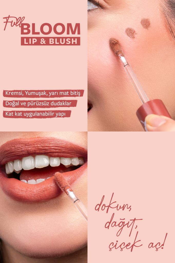 Pastel Full Bloom Lip & Blush No: 77 Very Demure Dudak Ve Yanak Renklendirici