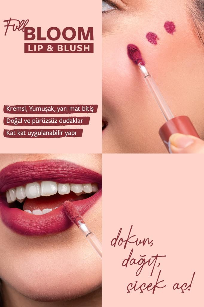 Pastel Full Bloom Lip & Blush No: 82 Fatal Dudak Ve Yanak Renklendirici