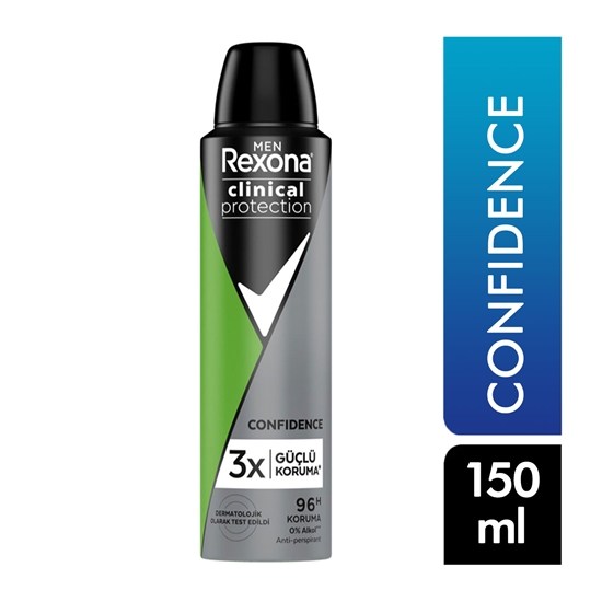 Rexona Clinical Protection Confidence 3X Erkek Deodorant 150 ml