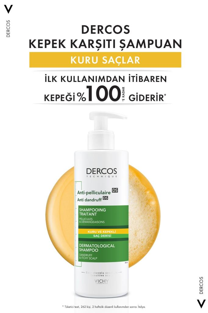 Vichy Dercos Kepek Karşıtı Şampuan 390ml - Kuru Saçlar