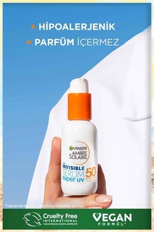 Ambre Solaire Invisible SPF50 Süper Uv Günlük Güneş Koruyucu Serum 30 ml