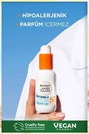 Ambre Solaire Invisible SPF50 Süper Uv Günlük Güneş Koruyucu Serum 30 ml