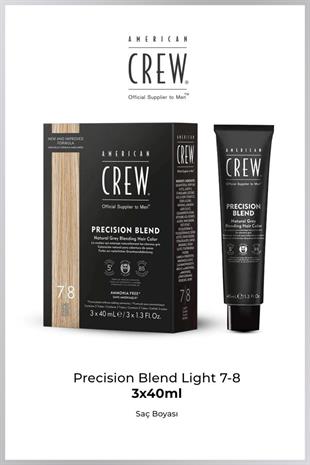 American Crew Precision Blend 7-8 Light 3x40 ml Erkek Beyaz Saç Kapatıcı