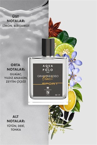 Aqua Di Polo 1987 Gran Paradiso Black Sport EDP 50 ml Erkek Parfüm