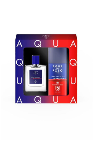 Aqua Di Polo 1987 Gran Paradiso Sport EDP 50 ml Erkek Parfüm Seti 
