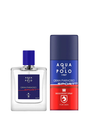 Aqua Di Polo 1987 Gran Paradiso Sport EDP 50 ml Erkek Parfüm Seti 