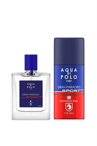 Aqua Di Polo 1987 Gran Paradiso Sport EDP 50 ml Erkek Parfüm Seti 