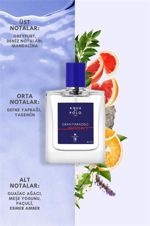 Aqua Di Polo 1987 Gran Paradiso Sport EDP 50 ml Erkek Parfüm Seti 
