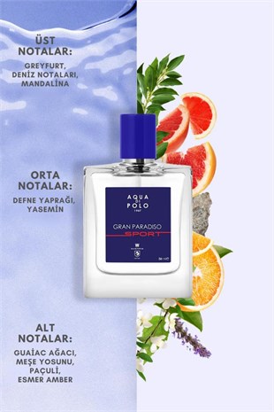 Aqua Di Polo 1987 Gran Paradiso Sport EDP 50 ml Erkek Parfüm Seti 