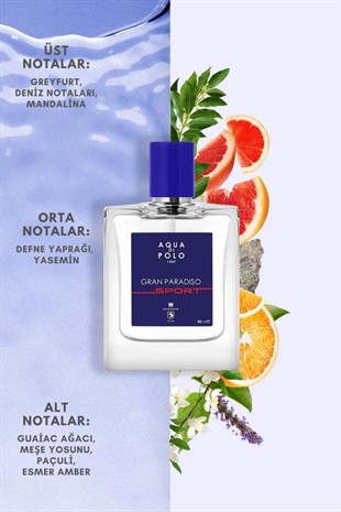 Aqua Di Polo 1987 Gran Paradiso Sport EDP 50 ml Erkek Parfüm Seti 