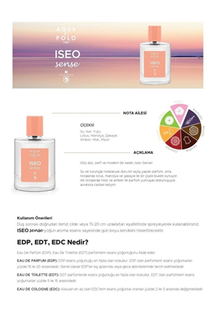 Aqua Di Polo 1987 Iseo Sense EDP 50 ml Kadın Parfüm