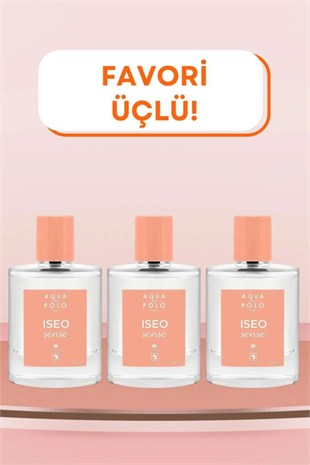 Aqua Di Polo 1987 Iseo Sense EDP Kadın Parfüm Seti 50ml 3 Adet | Meyveli, Çiçeksi | Nar, Manolya, Şakayık, Amber, Misk