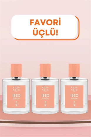 Aqua Di Polo 1987 Iseo Sense EDP Kadın Parfüm Seti 50ml 3 Adet | Meyveli, Çiçeksi | Nar, Manolya, Şakayık, Amber, Misk