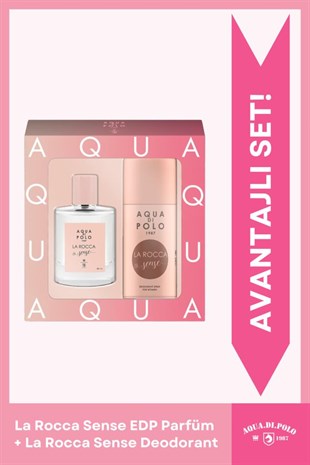 Aqua Di Polo 1987 La Rocca Sense EDP 50 ml Kadın Parfüm Seti 