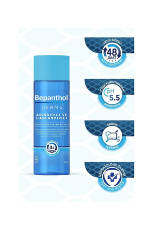 Bepanthol Derma Arındırıcı Canlandırıcı Yüz Temizleme Jeli 200 ml 2li Paket Kadife Çanta