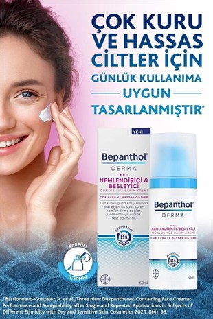 Bepanthol Derma Nemlendirici & Besleyici Günlük Yüz Bakım Kremi 50 ml