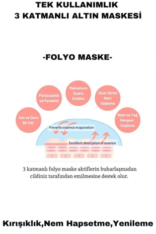 Dermal Gold Flash Foil Göz Maskesi 4 Gr