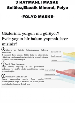 Dermal Gold Flash Foil Göz Maskesi 4 Gr