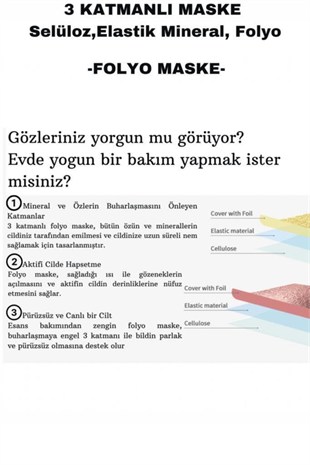 Dermal Gold Flash Foil Göz Maskesi 4 Gr