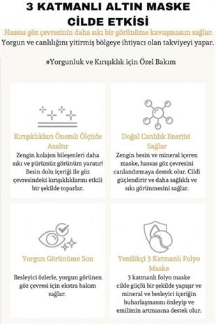 Dermal Gold Flash Foil Göz Maskesi 4 Gr