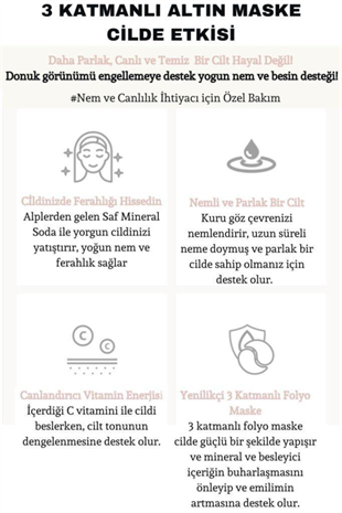 Dermal Rose Gold Glitter Foil Göz Maskesi 4 Gr