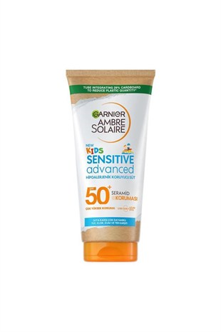 Garnier Ambre Solaire SPF50 Kids Sensitive Advanced 175 ml Çocuklar Güneş Koruyucu Süt