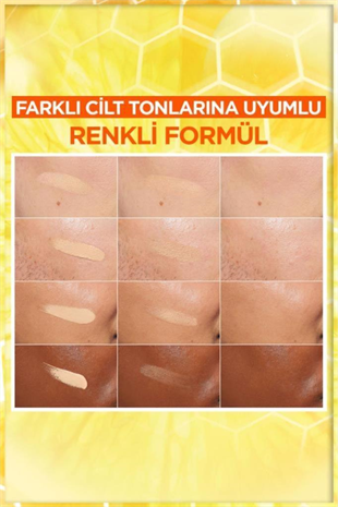 Garnier C Vitamini Parlak SPF50+Fluid Yüz Kremi Işıltılı Doku 40 ml