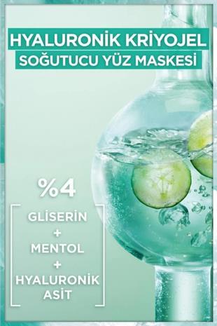 Garnier Hyaluronik Kriyojel Yorgunluk Karşıtı Soğutucu Yüz Maskesi