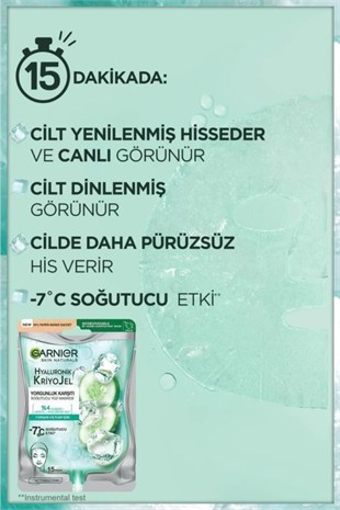 Garnier Hyaluronik Kriyojel Yorgunluk Karşıtı Soğutucu Yüz Maskesi