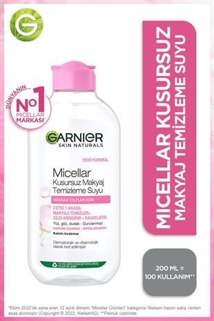 Garnier Micellar Kusursuz Makyaj Temizleme Suyu 200 ml