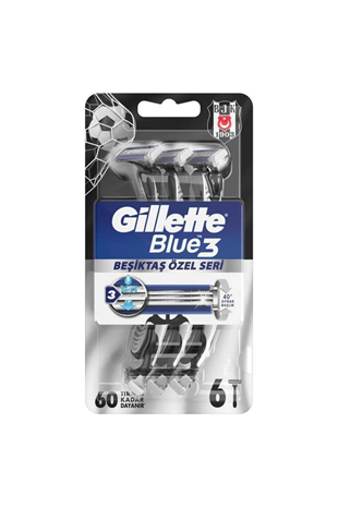 Gillette Blue 3 Beşiktaş Özel Seri 6lı Paket Tıraş Bıçağı