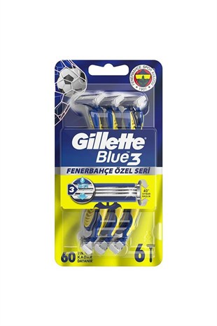 Gillette Blue 3 Fenerbahçe Özel Seri 6lı Paket Tıraş Bıçağı
