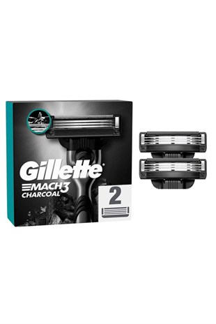 Gillette Mach3 Charcoal Yedek Tıraş Bıçağı 2li