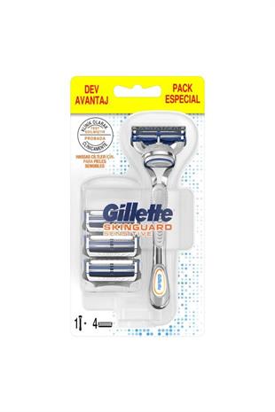 Gillette Skinguard Tıraş Makinesi+4lü Yedek Tıraş Bıçağı