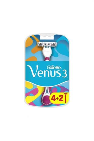 Gillette Venus 3 Colors Renkli Kullan At 4+2 6lı Kadın Tıraş Bıçağı