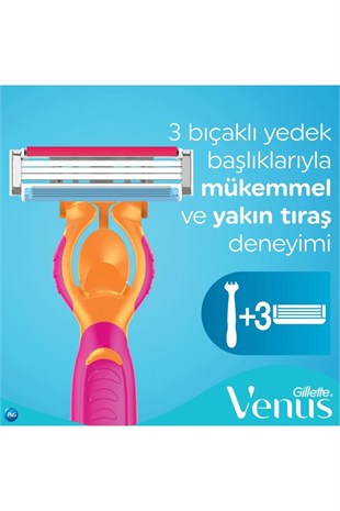 Gillette Venus Simply Tıraş Makinesi 3 Yedek Tıraş Bıçağı