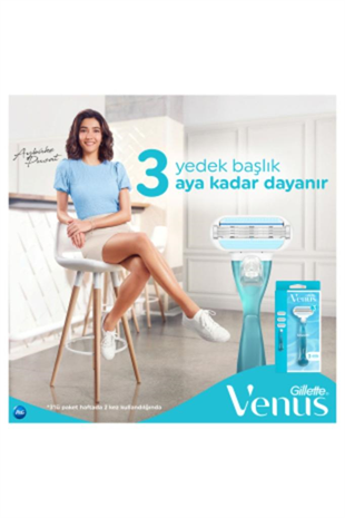 Gillette Venus Smooth Kadın Tıraş Makinesi 3 Yedek Tıraş Bıçağı