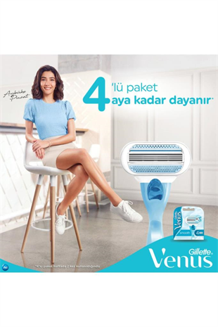 Gillette Venus Yedek Kadın Tıraş Bıçağı 4lü