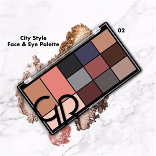 Golden Rose City Style Face and Eye Palette 02 Smokey Far Paleti