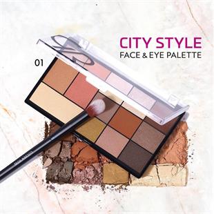 Golden Rose City Style Face and Eye Palette 01 Warm Nude Far Paleti