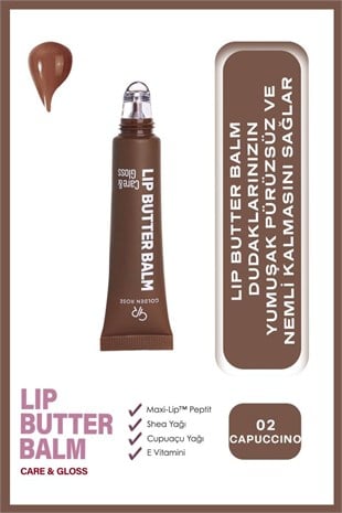 Golden Rose Lip Butter Balm No: 02 Cappuccino Nemlendirici ve Parlatıcı Dudak Balmı
