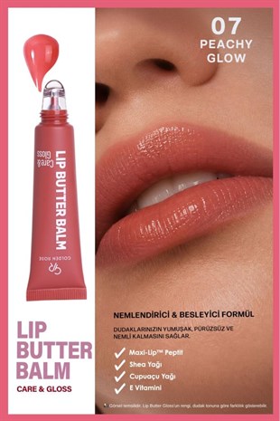 Golden Rose Lip Butter Balm No: 07 Peachy Glow Nemlendirici ve Parlatıcı Dudak Balmı