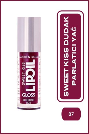 Golden Rose Sweet Kiss Lip Oil Gloss 07 Blueberry Acai Dudak Parlatıcısı