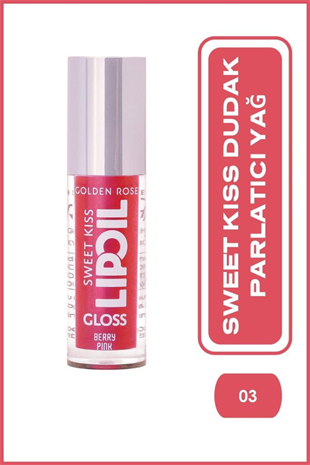 Golden Rose Sweet Kiss Lip Oil Gloss 03 Berry Pink Dudak Parlatıcısı