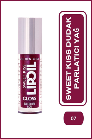 Golden Rose Sweet Kiss Lip Oil Gloss 07 Blueberry Acai Dudak Parlatıcısı